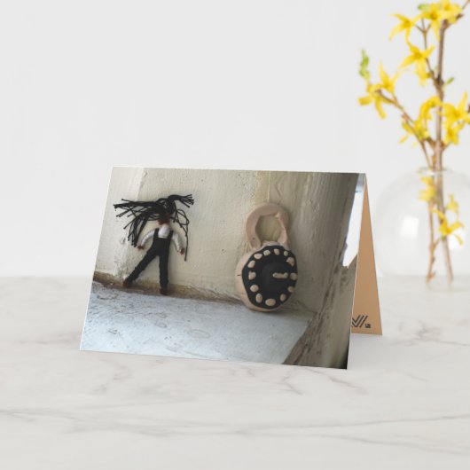 Carte g/nc Salutations Artisanware (Fleur jaune)