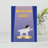 Carte G.O.A.T. – Greatest Of All Time Flat Greeting Card (Debout devant)