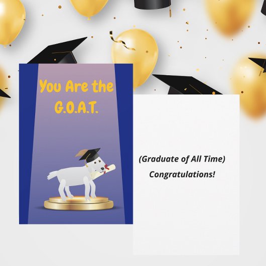 Carte G.O.A.T. – Greatest Of All Time Flat Greeting Card