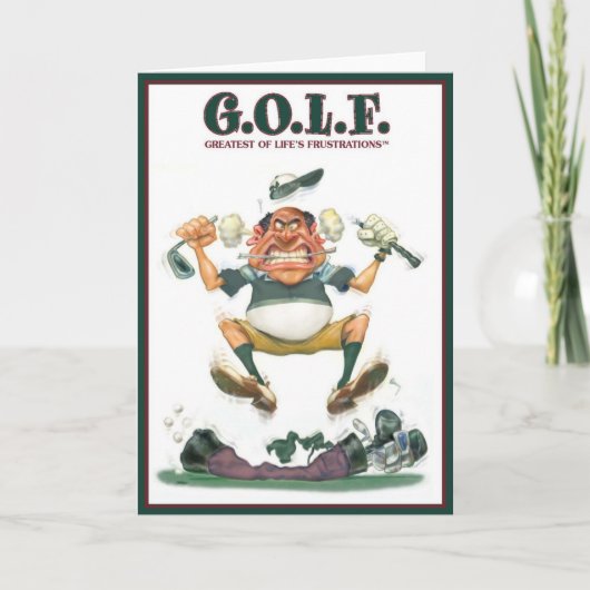 CARTE G.O.L.F. LE PLUS GRAND DES FRUSTRATIONS DE LA VIE (Devant)