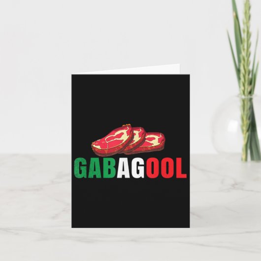 Carte Gabagool Cacola Meat New Jersey Italian Pride Gift (Devant)