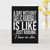 Carte Gaelic Handball Funny (Fleur jaune)
