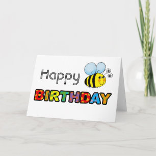Carte Gaffez le joyeux anniversaire d'abeille