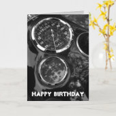 Carte Gages de moto - Anniversaire (Fleur jaune)