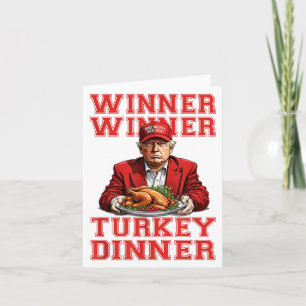 Carte Gagnant du dîner en Turquie Trump Funny Thanksgivi