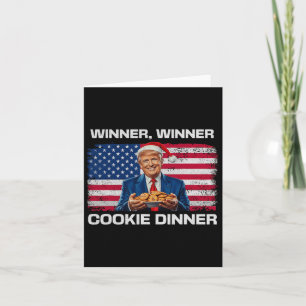 Carte Gagnant Gagnant Cookie Dîner Drôle Trump 2024 47èm