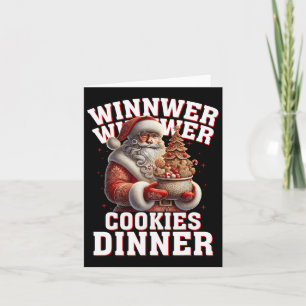 Carte Gagnant Gagnant Cookies Dîner Santa Drôle Trump Ch