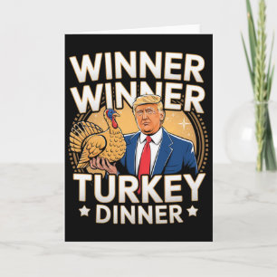 Carte Gagnant Gagnant Dîner de dinde Trump Thanksgiving