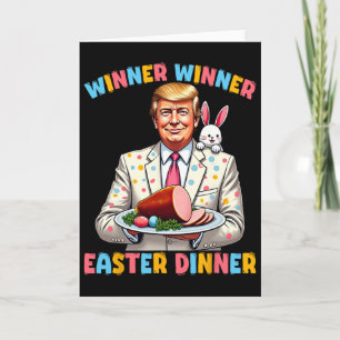 Carte Gagnant Wiiner Dîner de Pâques Trump Pâques Drôle