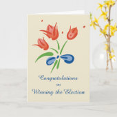 Carte Gagnante des Fleurs de Félicitations pour les élec (Fleur jaune)