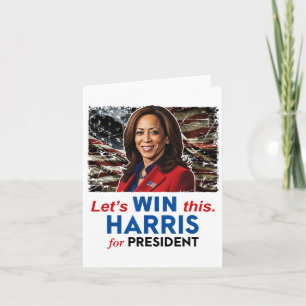 Carte Gagnez Cette Harris Pour La Présidente Kamala Harr
