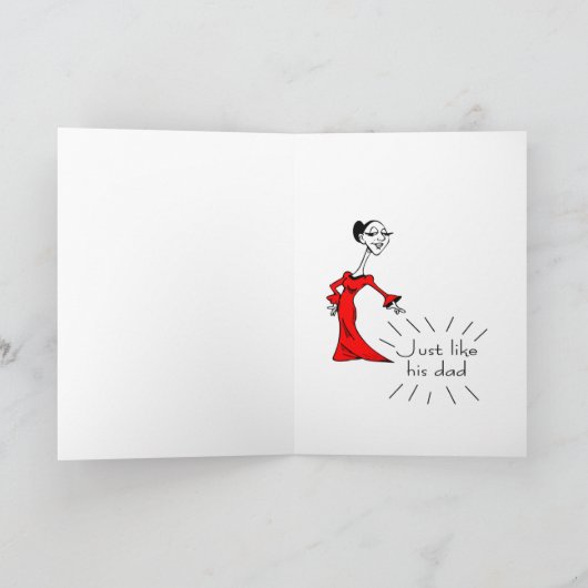 Carte gai en droit anniversaire Foled Greeting Card (Intérieur)