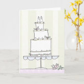 Carte gaie de congrats de mariage (Fleur jaune)