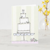 Carte gaie de congrats de mariage (Fleur jaune)