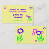 Carte gaie de garde de fleurs (Devant / Derrière)