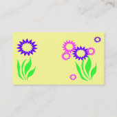 Carte gaie de garde de fleurs (Dos)