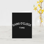 Carte Gain O'clock Time Funny Powerlifting Bodybuilding (Fleur jaune)
