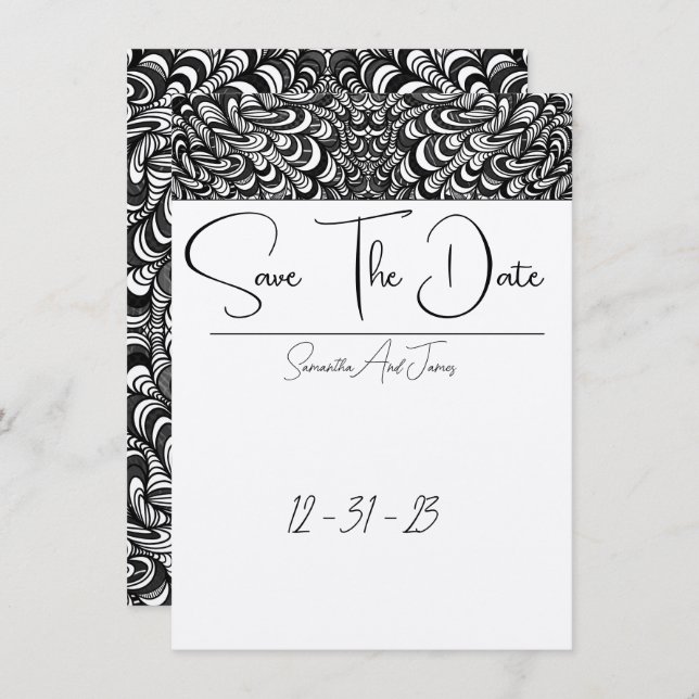 Carte Gains Graphiques : Enregistrer La Date (Devant / Derrière)