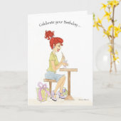 Carte Gal Anniversaire (Fleur jaune)