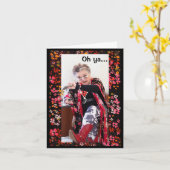 Carte Gal humoristique (Fleur jaune)