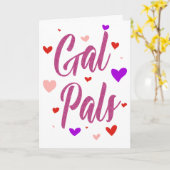 Carte Gal Pals Joyeux Galentines Jour Valentines Amour (Fleur jaune)