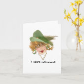 Carte Gal Whimsical Retraité (Fleur jaune)