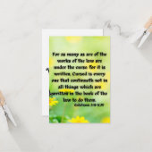 Carte Galates 3:10 KJV Bible Verse Pic Flat Salutation (Devant/Arrière en situation)