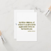 Carte Galates 4:19 KJV Bible Verse Flat Salutation (Devant/Arrière en situation)