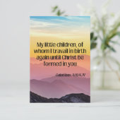 Carte Galates 4:19 KJV Bible Verse Pic Flat Salutation (Debout devant)