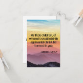 Carte Galates 4:19 KJV Bible Verse Pic Flat Salutation (Devant/Arrière en situation)