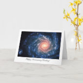 Carte Galaxie spirale NGC 1232 - Joyeux anniversaire Dar (Fleur jaune)