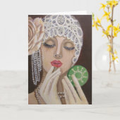 Carte Gale vintage/Carte de note (Fleur jaune)