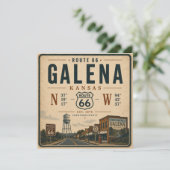 Carte Galena Kansas Route 66 Salutations (Debout devant)