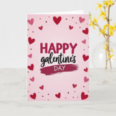 Carte Galentines Day Cœurs Amis (Fleur jaune)