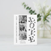 Carte Galentines Day Moderne Amour 3 Photos (Debout devant)