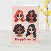 Carte Galentines Day pour les femmes (Fleur jaune)
