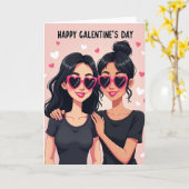 Carte Galentines Day Rose (Fleur jaune)