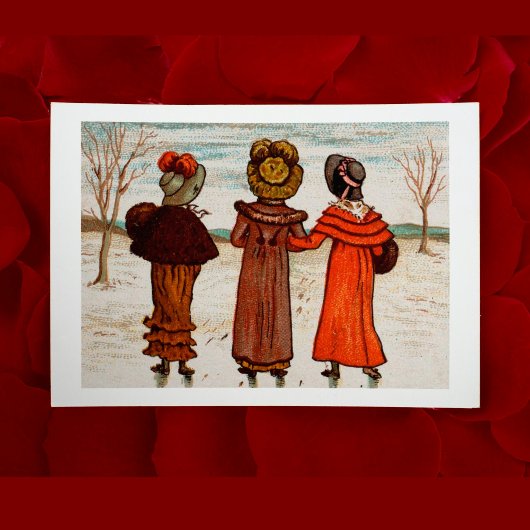 Carte Galentines victoriennes vintages Journée Meilleure