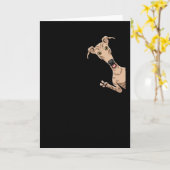 Carte Galgo Espanol Chien avec vélo Espagne (Fleur jaune)