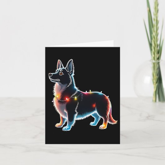 Carte Gallois Corgi Chien Arbre de Noël Chandail Noël Ch (Devant)