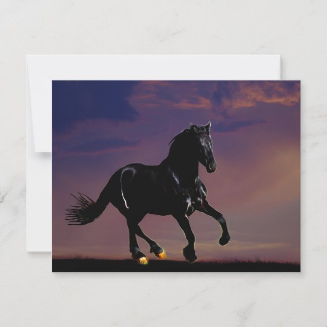 Carte Galopage de chevaux gratuit (Devant)