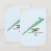Carte Galveston Island Texas USA (Devant / Derrière)