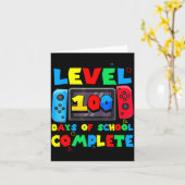 Carte Game Controller Level 100 Days Of School Complete  (Fleur jaune)