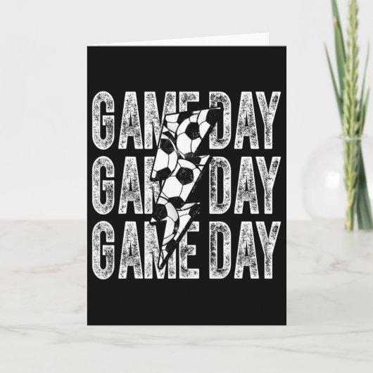 Carte Game Day Soccer Lightning Bolt Soccer Mom Dad Boy  (Devant)