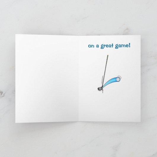 Carte Game de golf Félicitations (Intérieur)