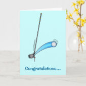 Carte Game de golf Félicitations (Fleur jaune)