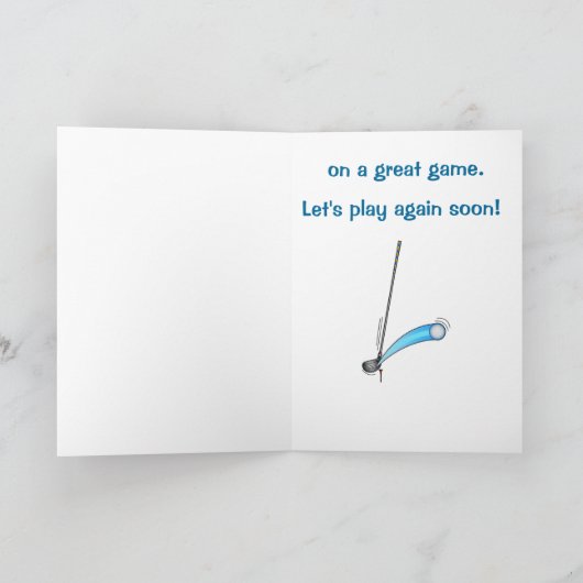 Carte Game de golf Félicitations (Intérieur)