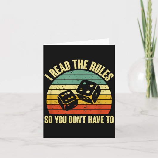 Carte Game Night Adults Funny Board Games I Read The Rul (Devant)