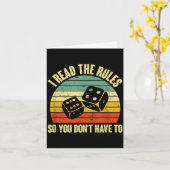 Carte Game Night Adults Funny Board Games I Read The Rul (Fleur jaune)