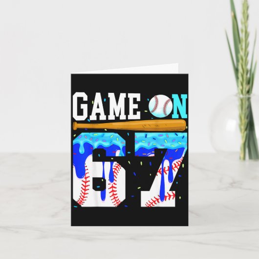 Carte Game On 67 Baseball Drip Six Seven Meme 6 7 Annive (Devant)